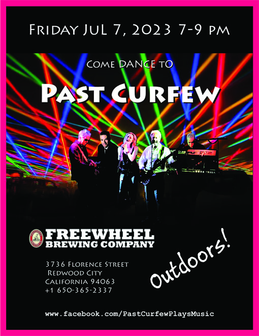 Poster: Past Curfew at Freewheel Brewing Company, July 7, 2023
